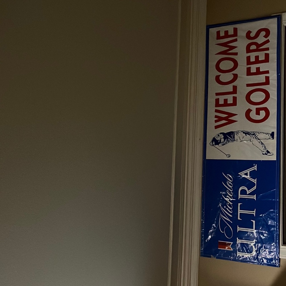 Vintage Michelob ultra Welcome Golfers sign